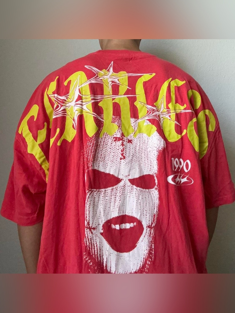 Nova Men "Fearless" Limited edition AOP Graphics Red Tee Shirt